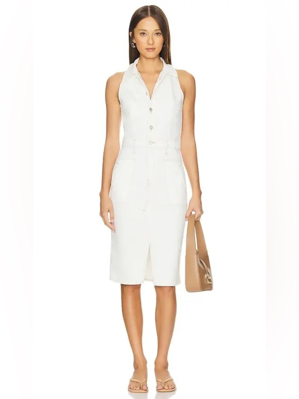 NWT!! Hudson Jeans Womens Denim Sheath Dress, Whisper White size S